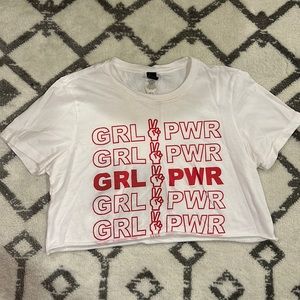 Girl Power Crop Top Sz S
